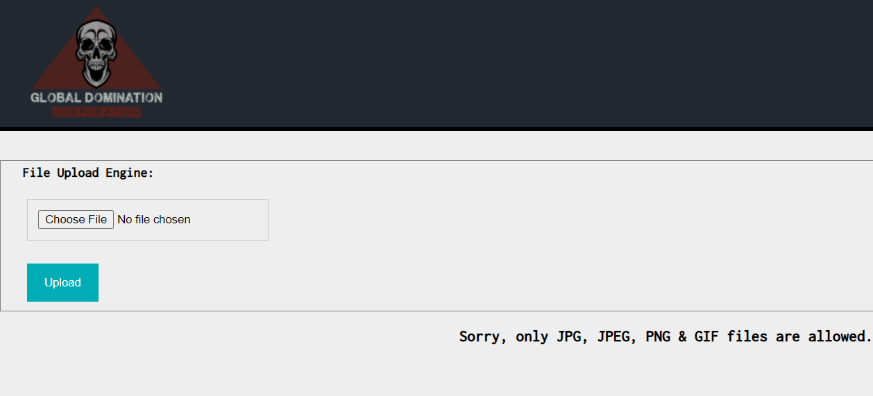 Uploading PHP file gives error message indicating that only image file formats are allowed