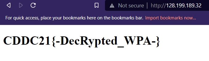 Flag displayed on website at http://128.199.189.32