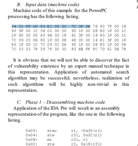 Google result identifying same machine code as belonging to the PowerPC processor