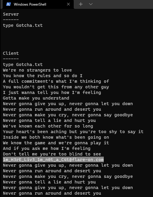 Flag in one of the client responses