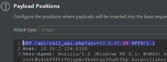 Burp Intruder Sniper payload at last octet of IP address