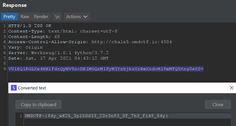 Base64-decoded flag