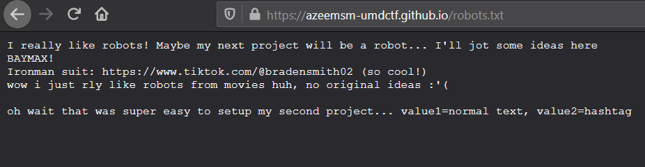 Content of robots.txt provides toaster's tweeting parameters