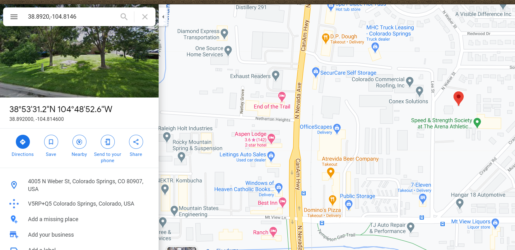 Coordinates from OpenStreetMap shown in Google Maps