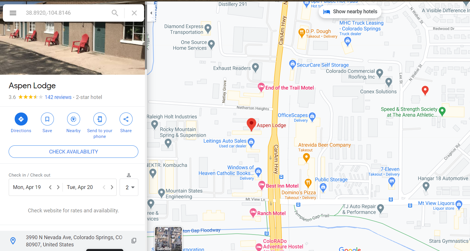 Location found on Google Maps