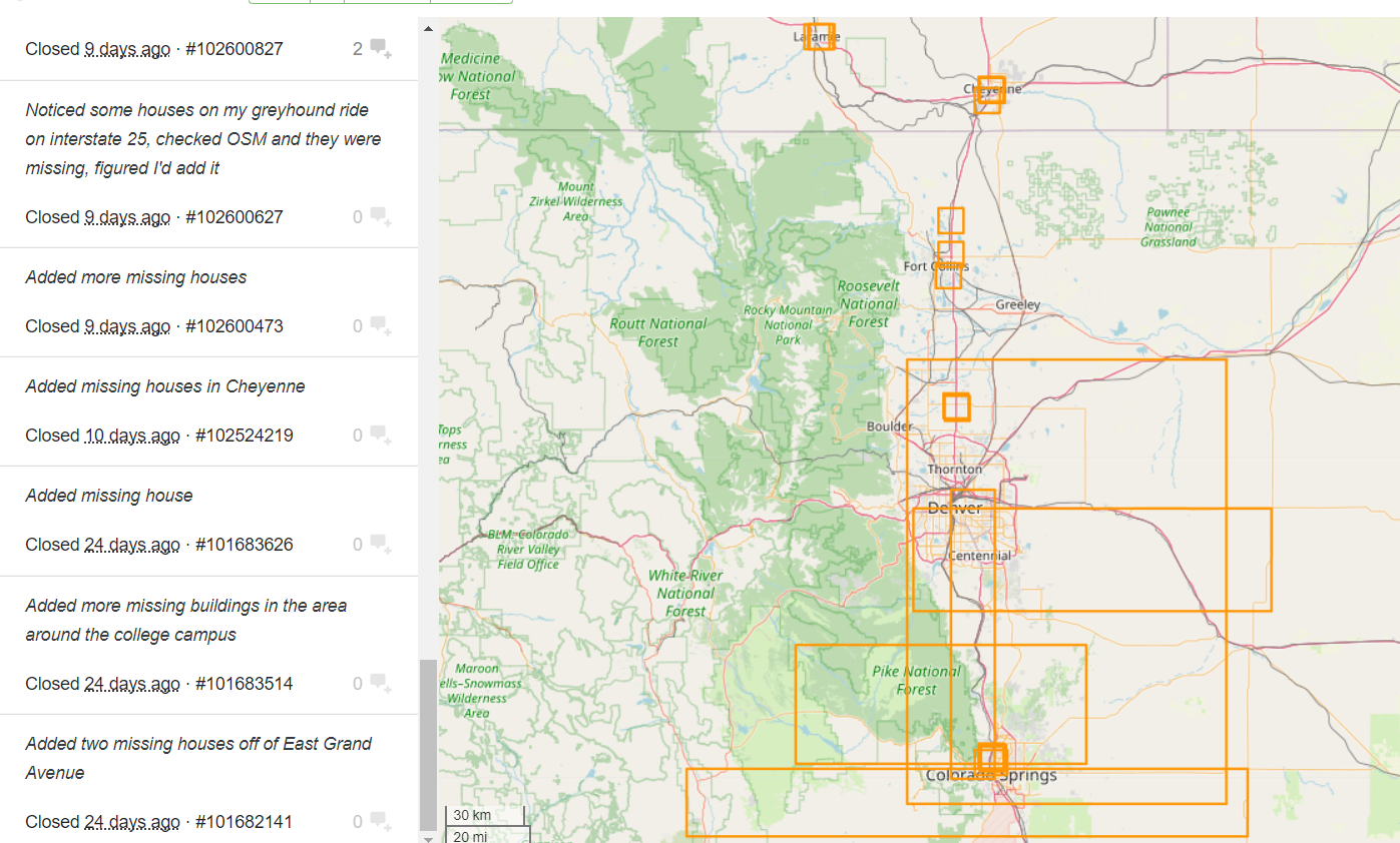 Nikolai's OpenStreetMap changesets show his trail