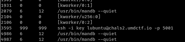 SSH connection in Linux process list