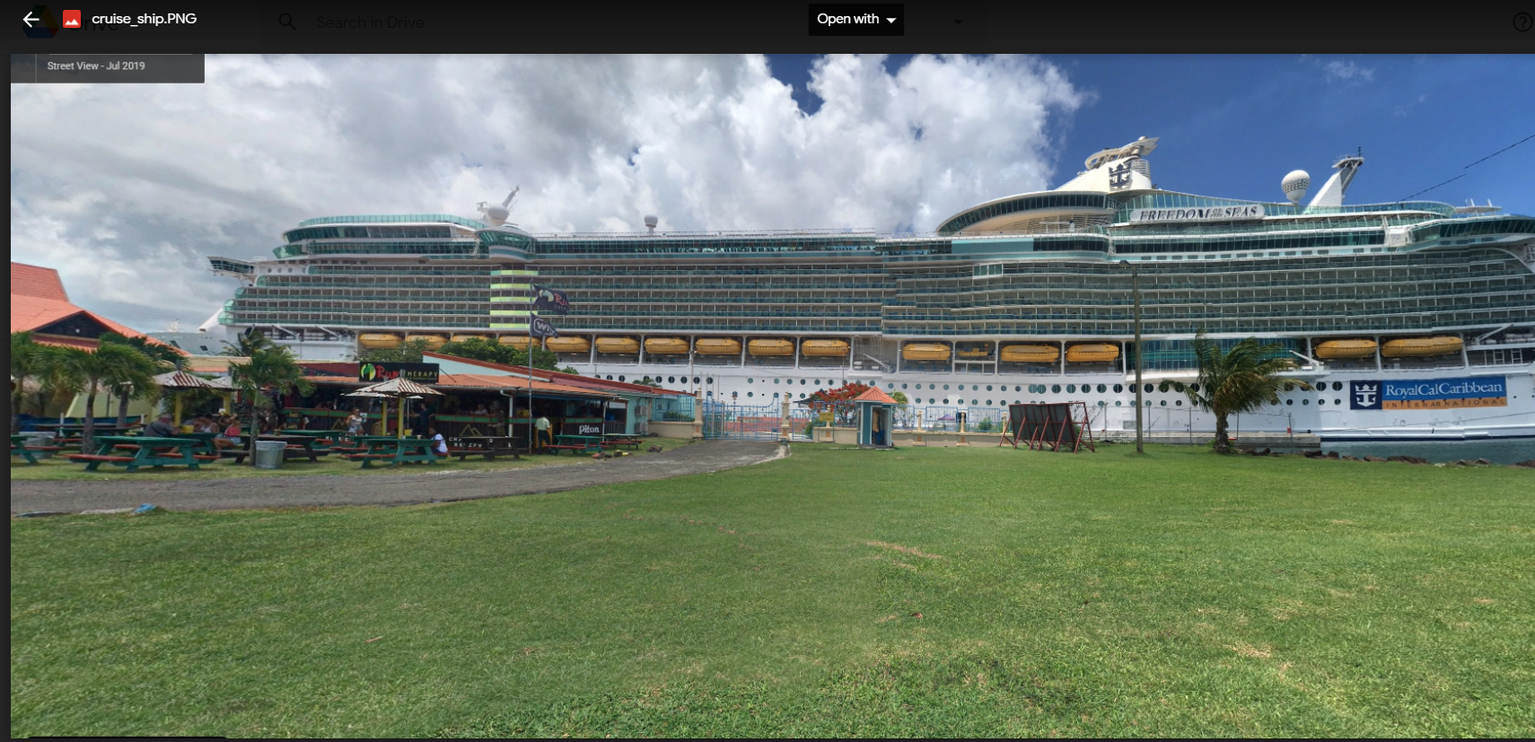 Cruise ship image in Google Drive